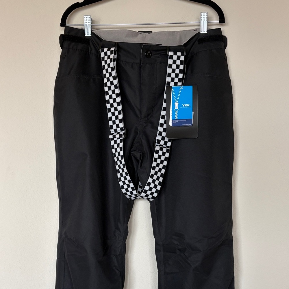 ✨ NWT | Black Snow/Ski Pants with Checkered Suspenders